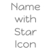 Name with Star