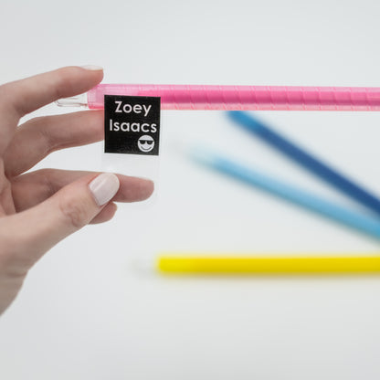 Clear Wrap Around Pencil Labels