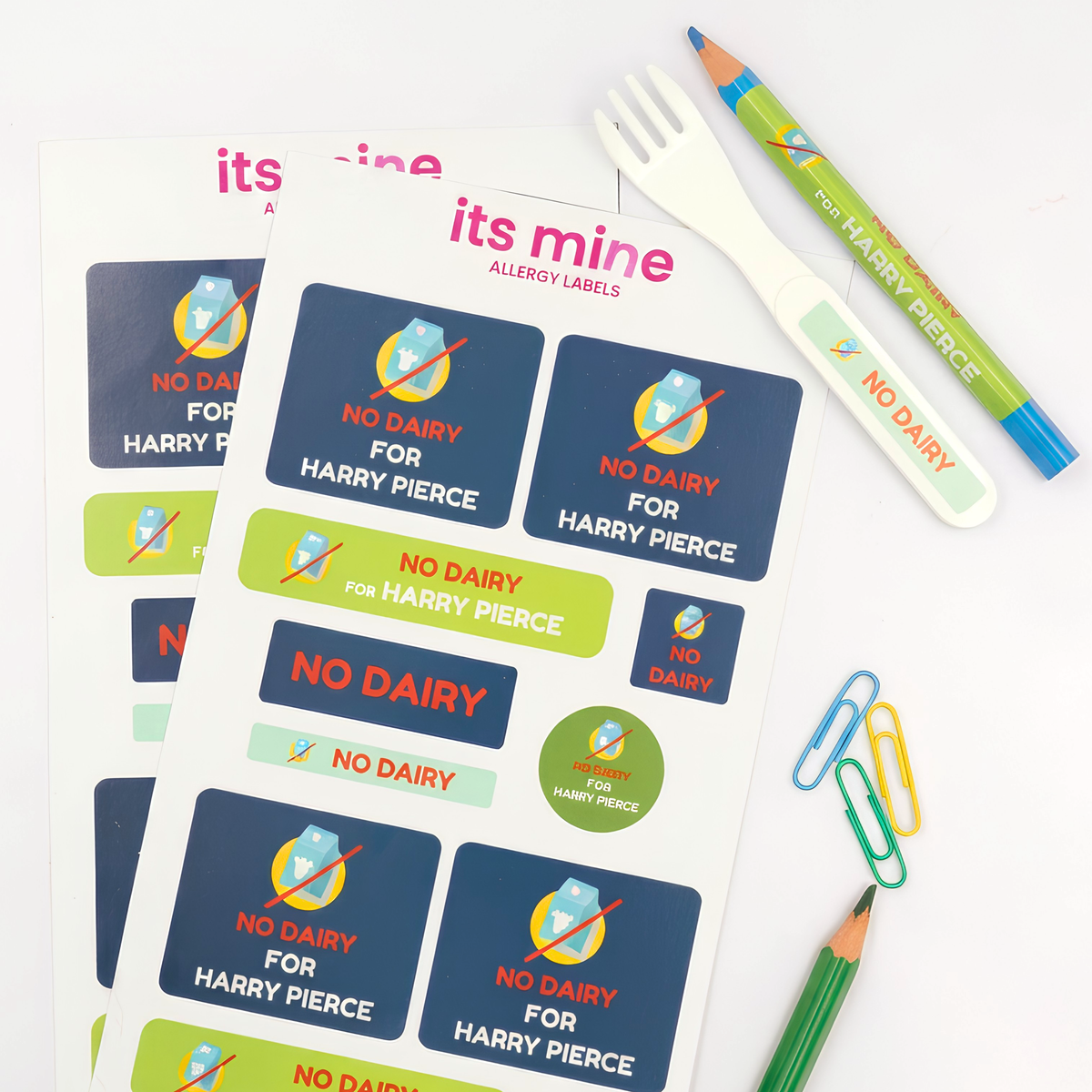 Allergy Name Labels