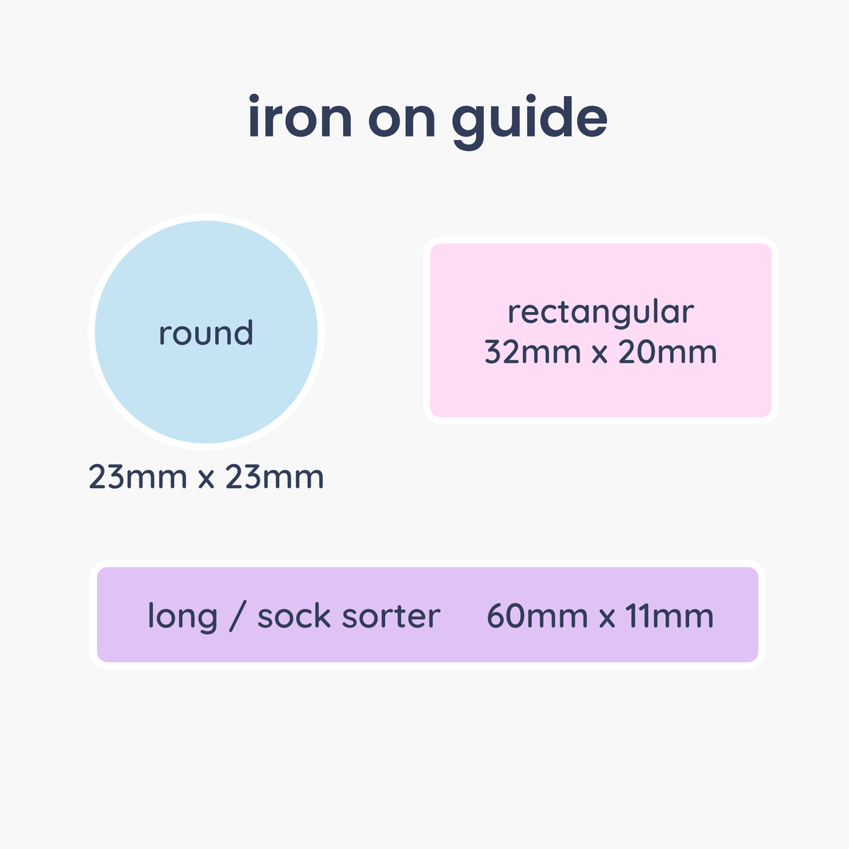 Rectangular Iron On Labels