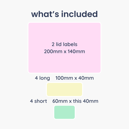 Stationery Tub Name Labels